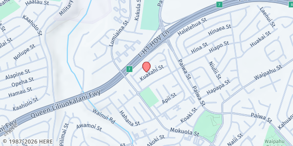 Map showing City of Refuge Church at 94-929 Waipahu St, Waipahu, HI