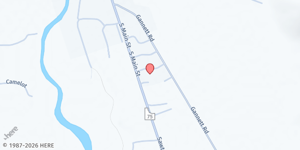 Map showing Blaine County Hunger Coalition - Bellevue at 110 Honeysuckle St., Bellevue, ID