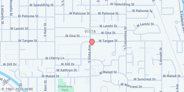 Map showing El-ada Vista - Food Distribution Center at 2250 S Vista Ave, Boise, ID