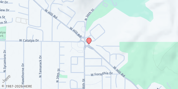 Map showing Idaho Community Action Network - Food Distribution Center at 3540 Hill Rd, Boise, ID