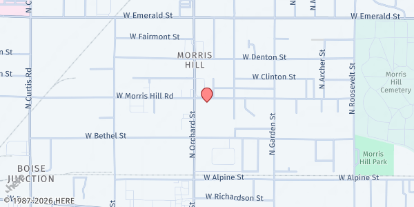 Map showing Imam Hussain Islamic Center - Food Distribution Center at 348 N Orchard St, Boise, ID