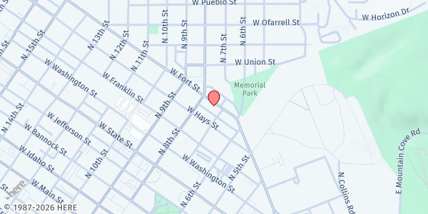 Map showing Immanuel Lutheran Church at 707 W Fort St, Boise, ID