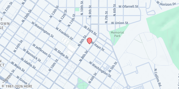 Map showing Saint John's Food Bank - Food Distribution Center at 775 N 8th St, Boise, ID