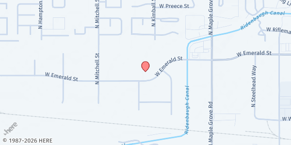 Map showing The Salvation Army - Boise at 9492 W Emerald St., Boise, ID