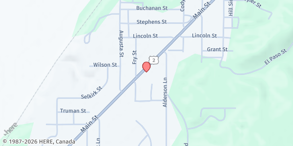 Map showing Community Action Partnership - Bonners Ferry at 6665 Main St, Bonners Ferry, ID