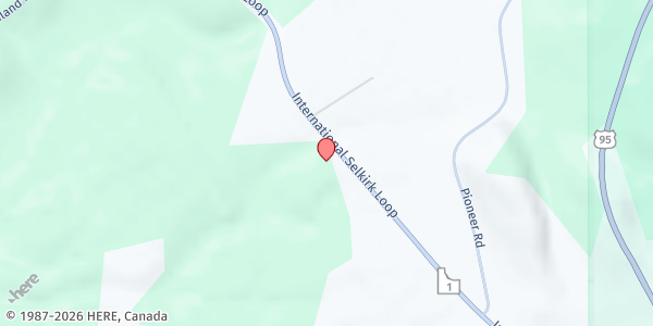 Map showing Mt Hall Community Church at 1554 ID-1, Bonners Ferry, ID