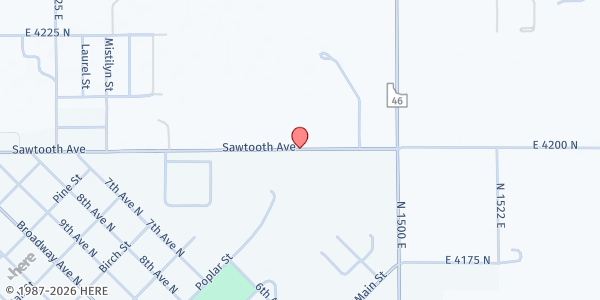Map showing Boys and Girls Club at 523 Sawtooth Ave, Buhl, ID