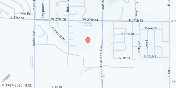 Map showing Cassia County Mobile Pantry - Burley at 317 W 27th St, Burley, ID