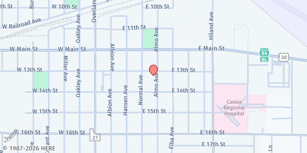 Map showing Community Council of Idaho - Burley at 437 E 13th St, Burley, ID