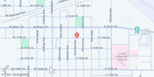 Map showing Community Council of Idaho - Burley at 437 E 13th St, Burley, ID