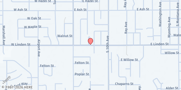 Map showing Autumn Gold Senior Services at 323 5E Linden St., Caldwell, ID