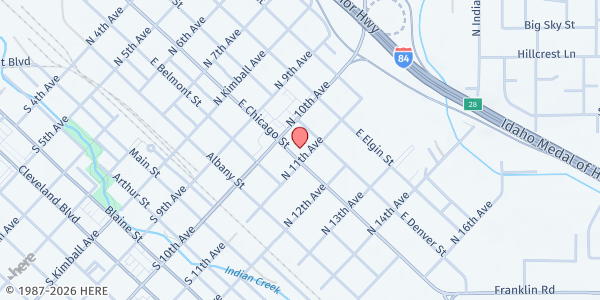 Map showing The Salvation Army - Caldwell at 1015 E Chicago St, Caldwell, ID