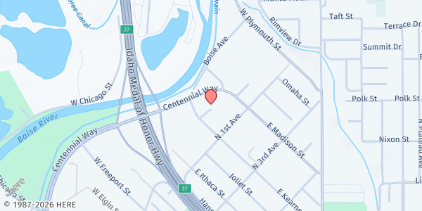 Map showing WICAP Caldwell at 204 W Kearney St, Caldwell, ID