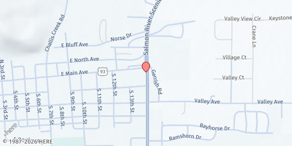 Map showing EICAP - Challis at 128 S Highway 93, Challis, ID
