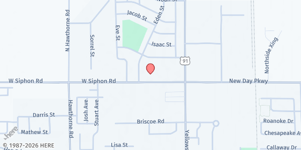Map showing Gate City Christian Church at 202 W Siphon Rd, Chubbuck, ID