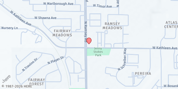 Map showing Our Daily Bread Community Meal at 4800 N Ramsey Rd, Coeur d'Alene, ID
