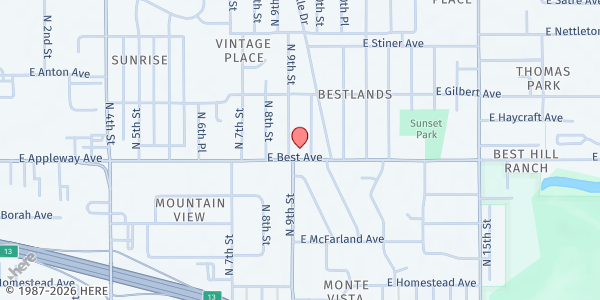 Map showing The Altar - Food Distribution Center at 901 E Best Ave, Coeur d'Alene, ID