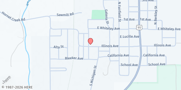 Map showing WICAP Adams Council at 110 Moser Ave, Council, ID