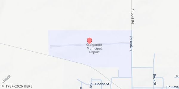 Map showing Craigmont Food Distribution Center at City Park, Craigmont, ID