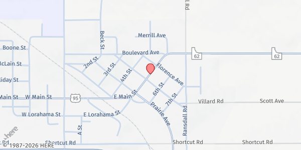 Map showing Pantry of Hope at 500 Villard Ave., Craigmont, ID