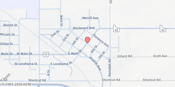 Map showing Pantry of Hope - Food Distribution Center at 500 Villard Ave, Craigmont, ID