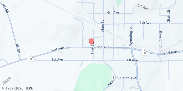 Map showing Spud Hill Seniors at 403 Line St, Deary, ID