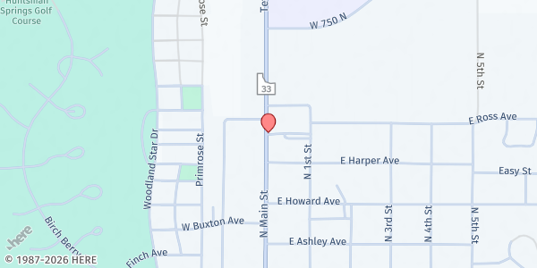 Map showing Teton Valley Food Pantry at 481 N. Main St., Driggs, ID