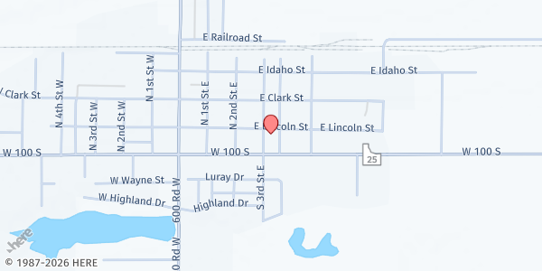 Map showing Hope Community Food Pantry at 25 N 4th ST, E Paul, ID