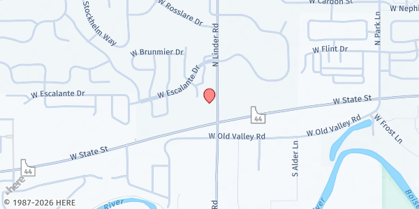 Map showing Give Hope Food Pantry at 331 N Linder Rd, Eagle, ID