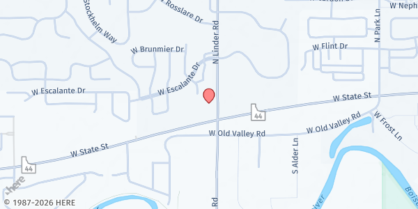 Map showing Give Hope Food Pantry at 331 N Linder Rd, Eagle, ID