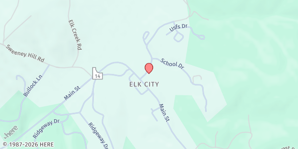 Map showing Idaho County Mobile Pantry - Elk City at 50 American River Rd, Elk City, ID
