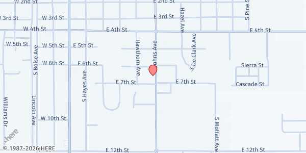Map showing Emmett Valley Friendship Coalition - Food Distribution Center at 719 S. Johns Ave., Emmett, ID