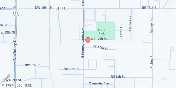Map showing Fruitland First Baptist Church at 1070 N Pennsylvania Ave, Fruitland, ID