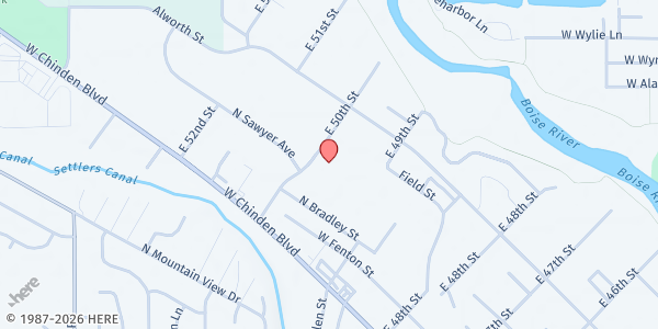 Map showing Astegos - Garden City at 219 E 50th St, Garden City, ID