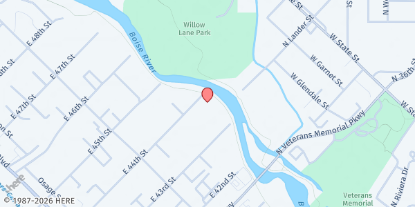 Map showing El-Ada CAP - Garden City Food Distribution Center at 701 E 44th St, Garden City, ID