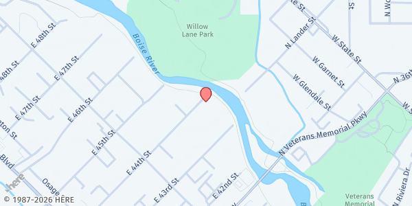 Map showing El Ada Community Action Agency- Garden City Office at 701 E 44th St, Garden City, ID