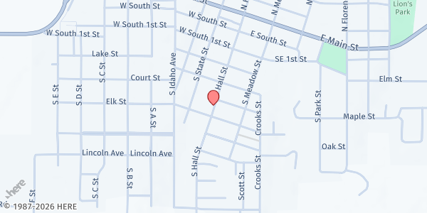 Map showing Senior Citizens Dollar a Month Nutrition at 108 Truck Rd, Grangeville, ID