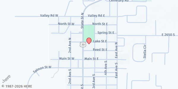 Map showing Hagerman Senior Center at 140 E Lake St., Hagerman, ID