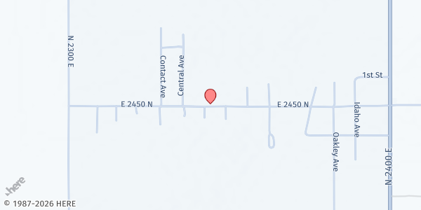 Map showing Hollister Hawks Pantry at 2340 Main Street, Hollister, ID