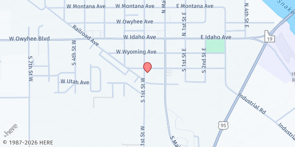 Map showing El Ada CAP - Homedale Food Distribution Center at 15 W Colorado Ave, Homedale, ID