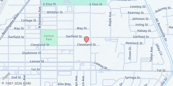 Map showing Corner Stone Pentecostal Church - Food Distribution Center at 793 Cleveland St, Idaho Falls, ID