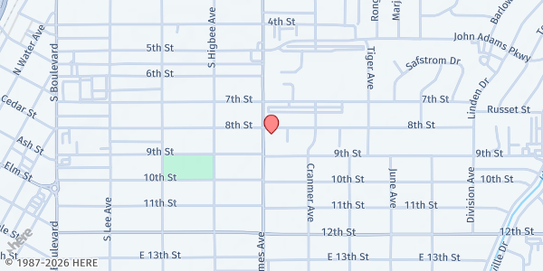 Map showing St. Vincent de Paul - Idaho Falls at 805 S Holmes Ave, Idaho Falls, ID