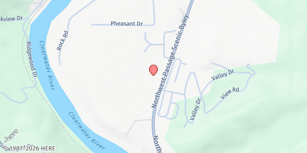 Map showing Kamiah Food Bank at 4432 Highway 12, Kamiah, ID