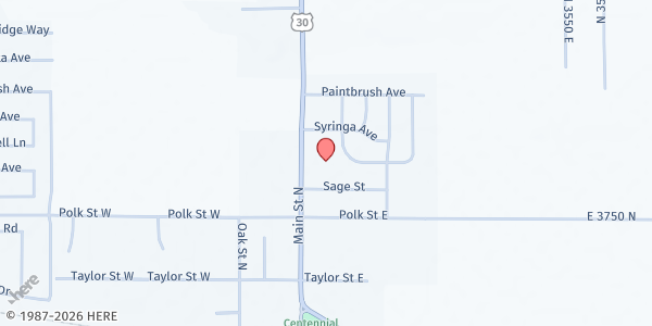 Map showing Twin Falls County Mobile Pantry - Kimberly at 131 Syringa Ave, Kimberly, ID