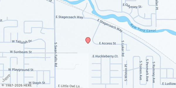 Map showing Kuna Community Food Bank at 679 S. Best Business Ave., Suite 108, Kuna, ID