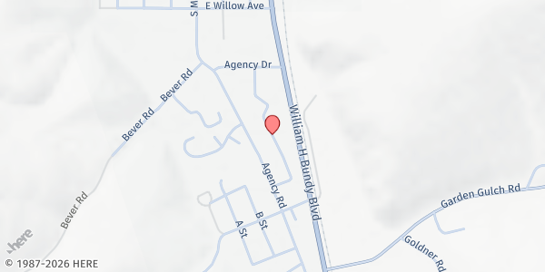 Map showing Nez Perce Tribe Emergency Food Bank at 1070 Lolo Street, Lapwai, ID