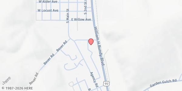 Map showing Nez Perce Tribe Emergency Foodbank at 1070 Lolo Street, Lapwai, ID