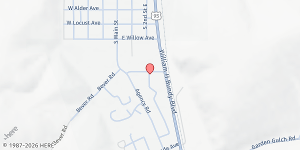 Map showing Nez Perce Tribe Emergency Foodbank at 107 Lolo St, Lapwai, ID