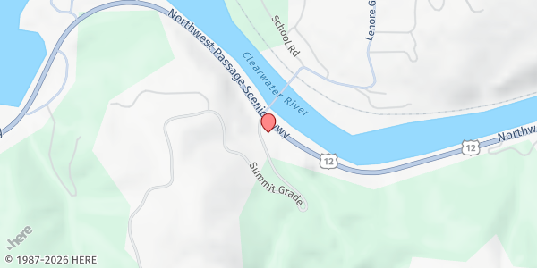 Map showing Nez Perce County Mobile Pantry - Lenore at 37950 US Hwy 12, Lenore, ID