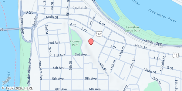 Map showing Community Action Food Bank at 133 New 6th St, Lewiston, ID